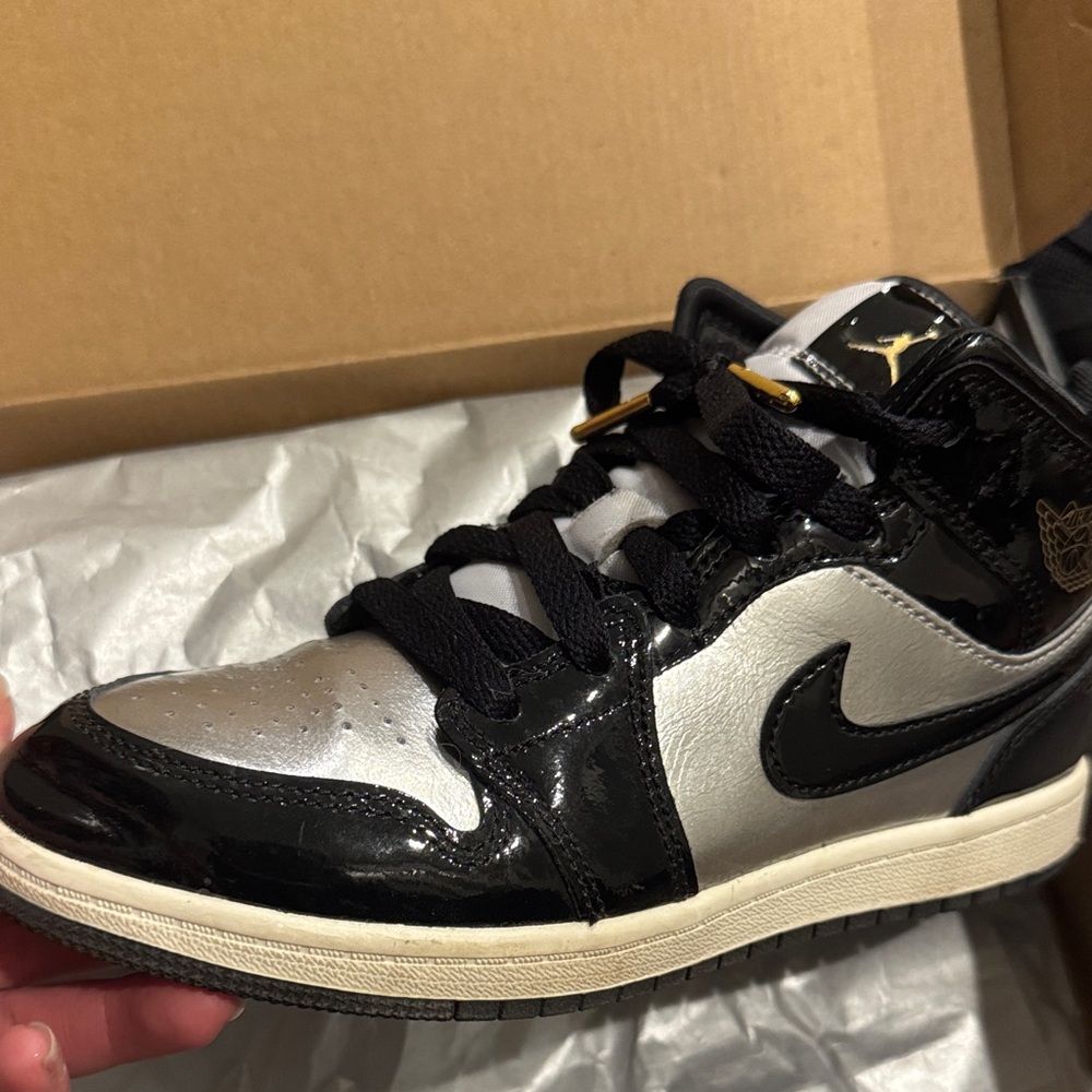 Jordan Kids Sneakers Black and Silver